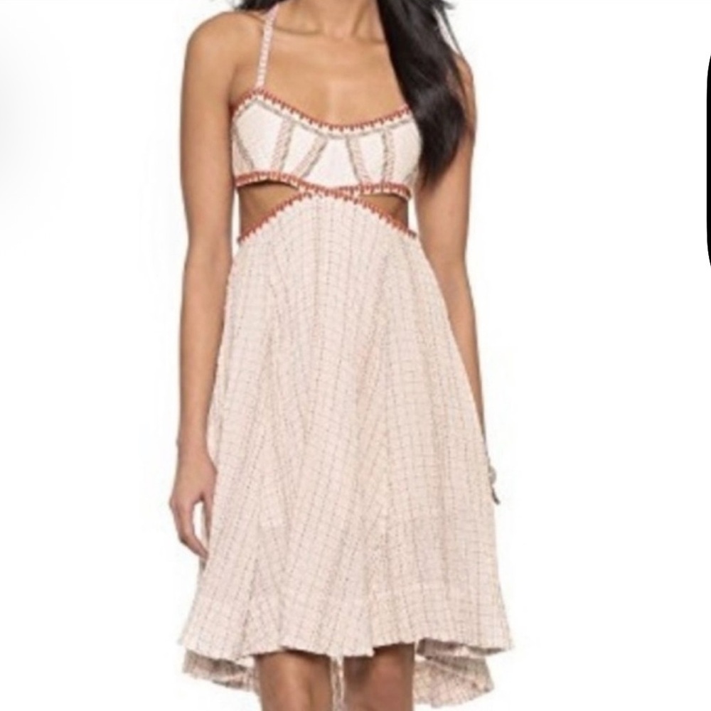 Free People summer dress Cut-Out High Low Maxi Dress Skirt Sz 0